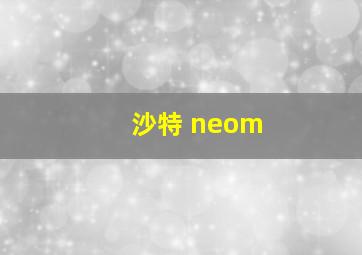 沙特 neom